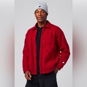 Fabletics The Quilted Flannel Shirt Jacket Sz XL